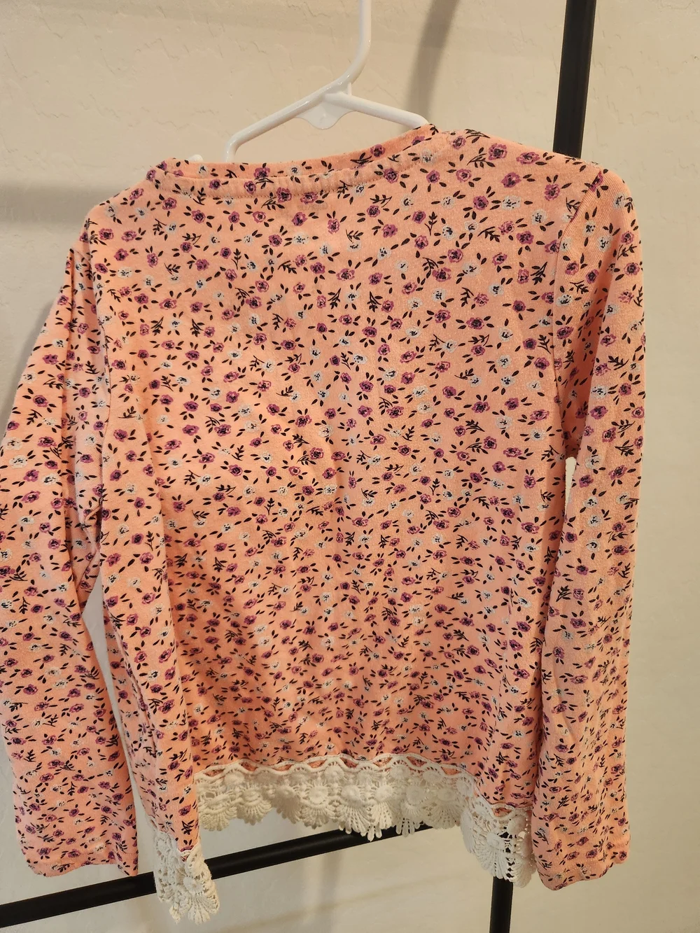 GAP Girls' Peach Crochet Detail Tee